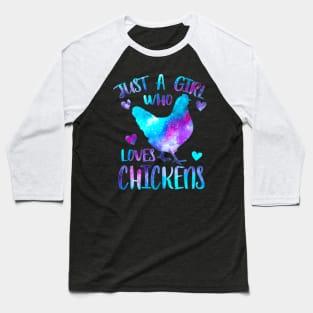 Just a girl who loves chickens Baseball T-Shirt